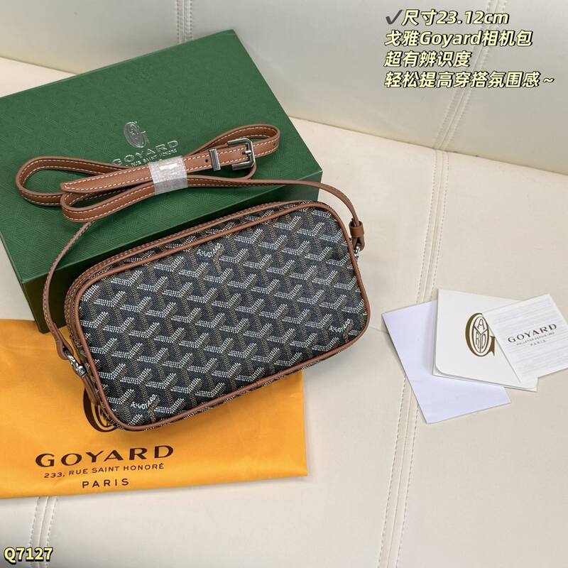 Goyard White / Navy crossbody — 1:1 Replica