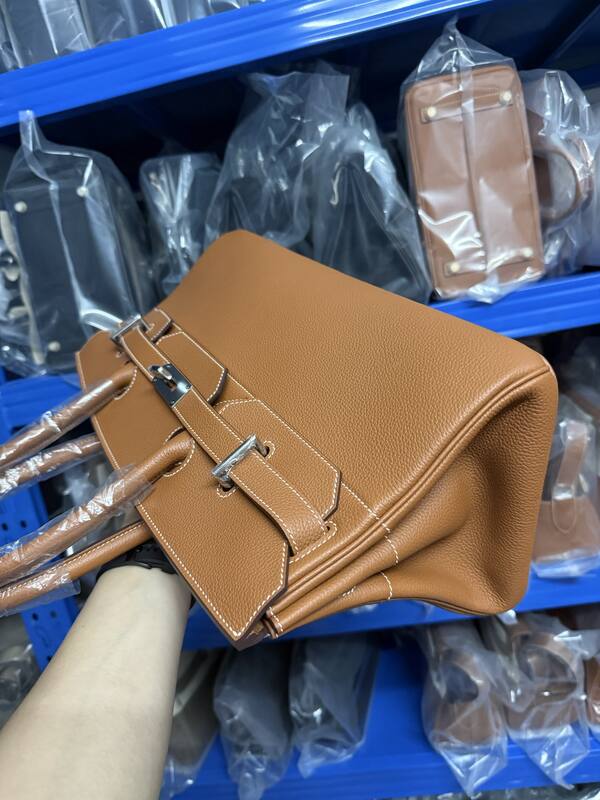 Hermes Birkin Gold brown handbag — Top Quality Replica