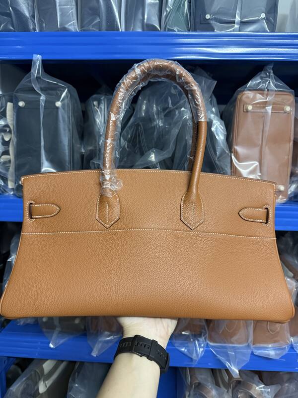 Hermes Birkin Gold brown handbag — Top Quality Replica