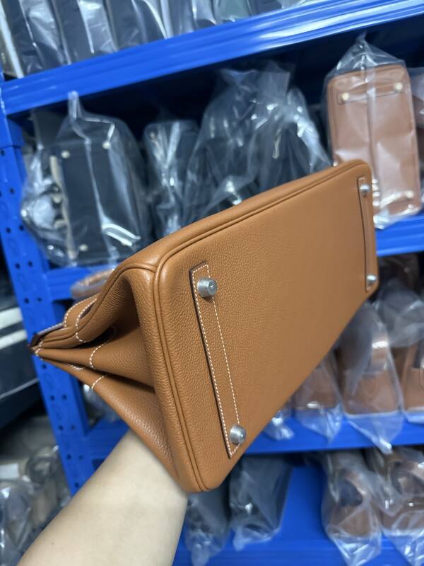 Hermes Birkin Gold brown handbag — Top Quality Replica