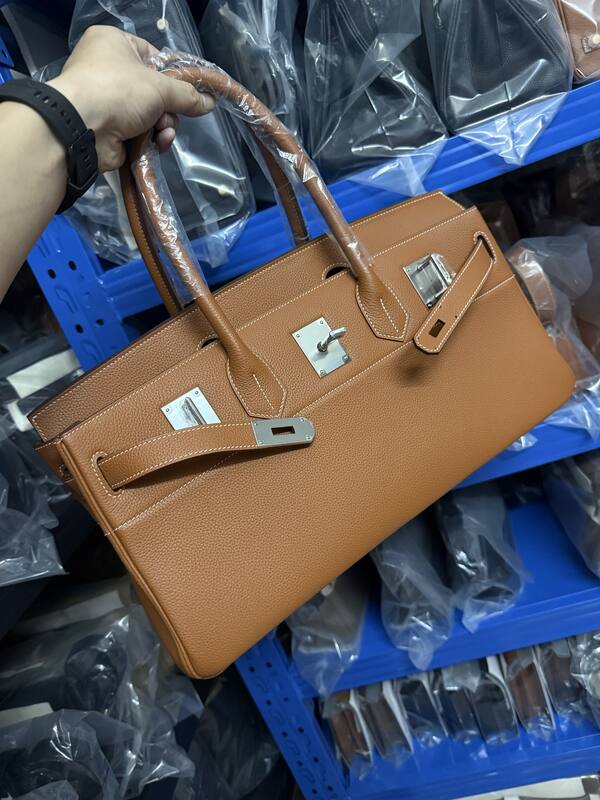 Hermes Birkin Gold brown handbag — Top Quality Replica
