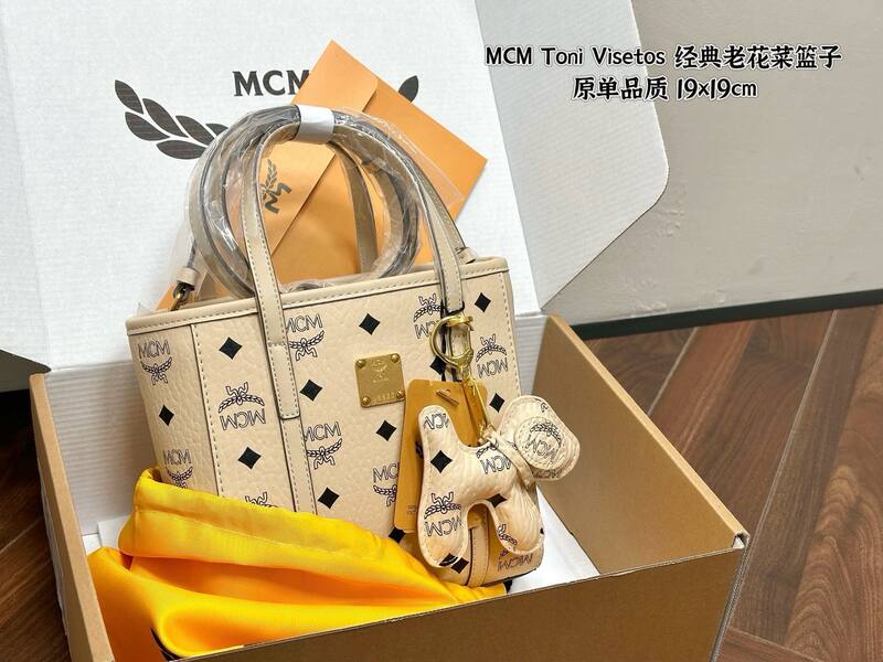 MCM Toni Visetos Black Visetos Pink Visetos tote — AAA Quality Replica