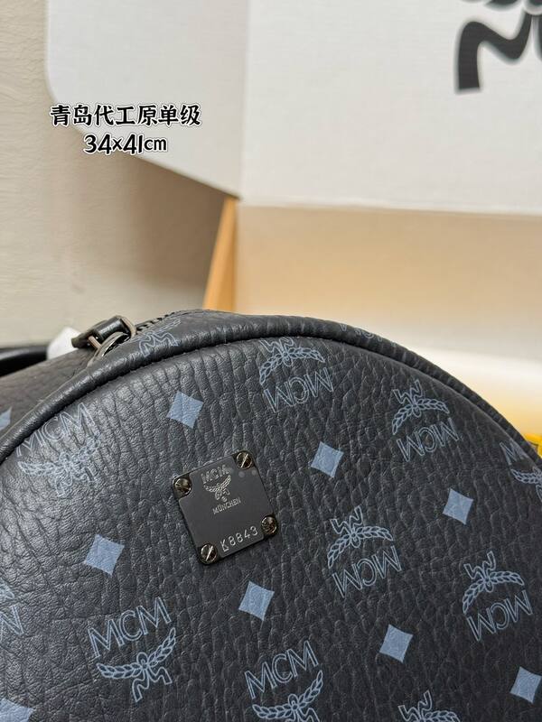 MCM Stark Black Visetos Monogram backpack — Top Quality Replica