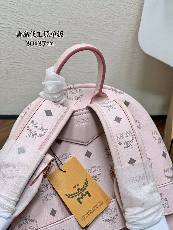 MCM Stark Light Pink Visetos backpack — Premium Replica
