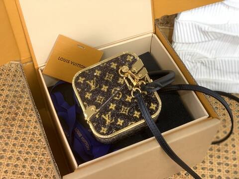 Louis Vuitton Treasure Box Black Monogram crossbody Top Quality Replica