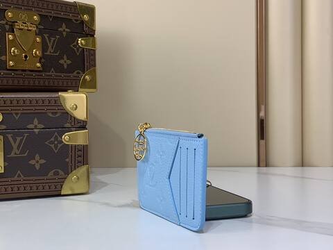 Louis Vuitton Romy Card Holder Light Blue Monogram Empreinte Premium Replica