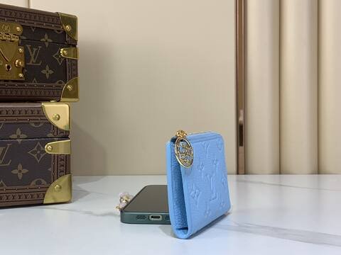 Louis Vuitton Noa Compact Light Blue Monogram Empreinte Compact everyday AAA Quality Replica