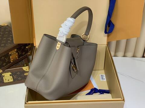 Louis Vuitton Capucines Grey work AAA Quality Replica