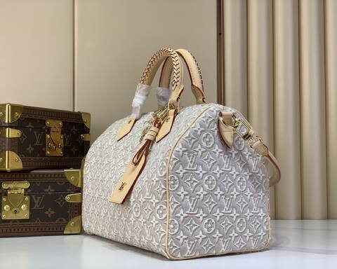 Louis Vuitton Speedy Soft 30 Beige Monogram 30 travel Top Quality Replica