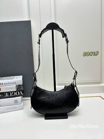 Balenciaga Le Cagole Black with white graffiti print 26x16x10cm shoulder 1 1 Replica