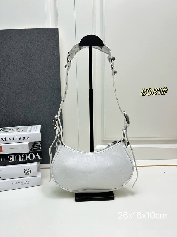 Balenciaga Le Cagole White with red graffiti print 26x16x10cm shoulder — Premium Replica