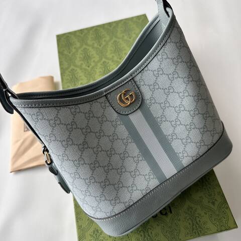Gucci Ophidia Light blue GG Supreme shoulder 1 1 Replica