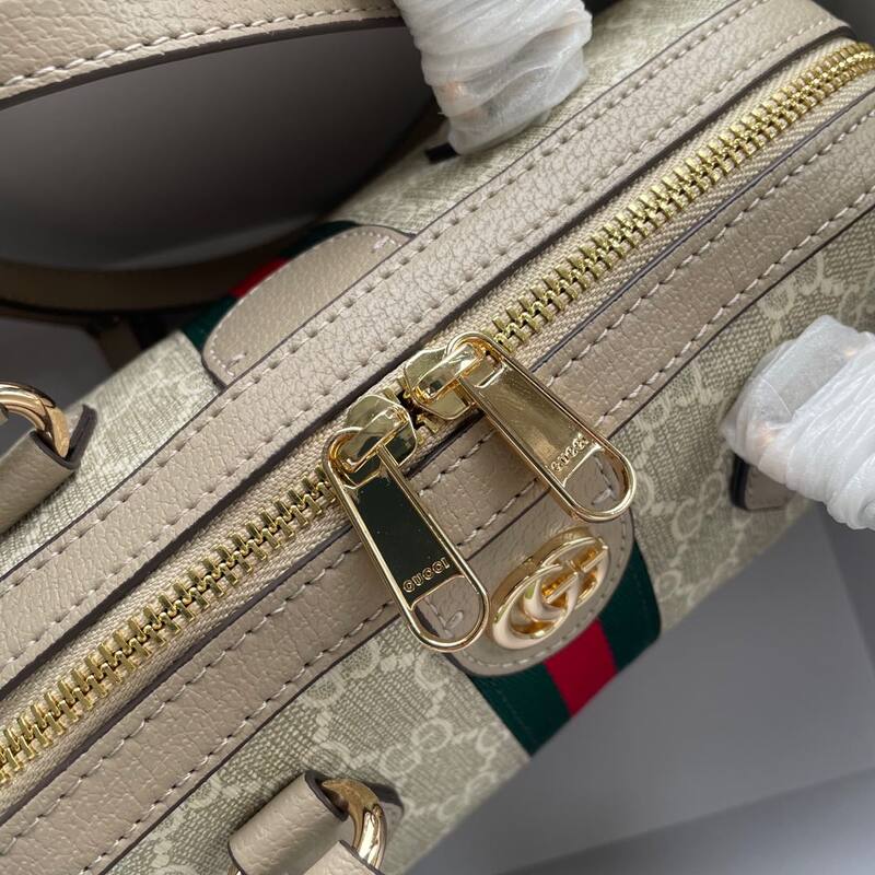 Gucci Beige GG Supreme with Web stripe crossbody — Top Quality Replica