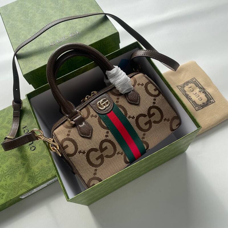 Gucci Beige Ebony GG Supreme mini crossbody — AAA Quality Replica