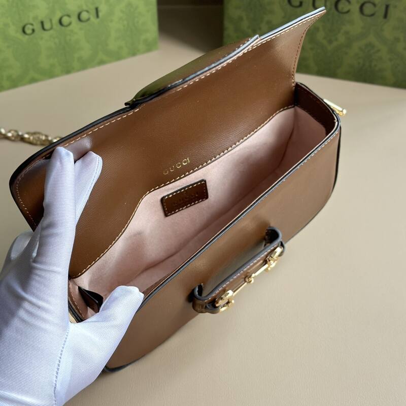 Gucci Horsebit 1955 Brown leather shoulder — AAA Quality Replica