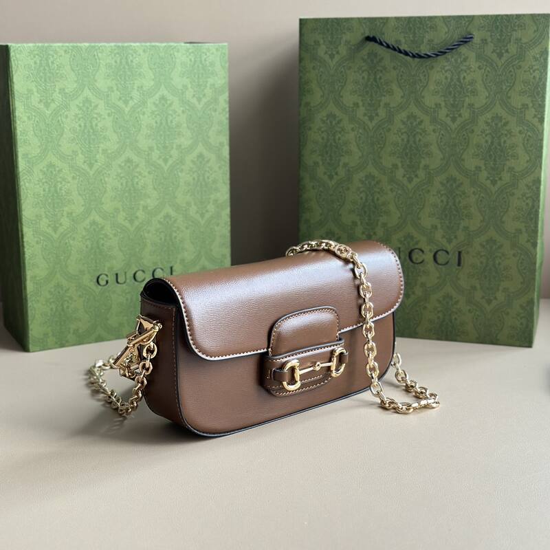 Gucci Horsebit 1955 Brown leather shoulder — AAA Quality Replica