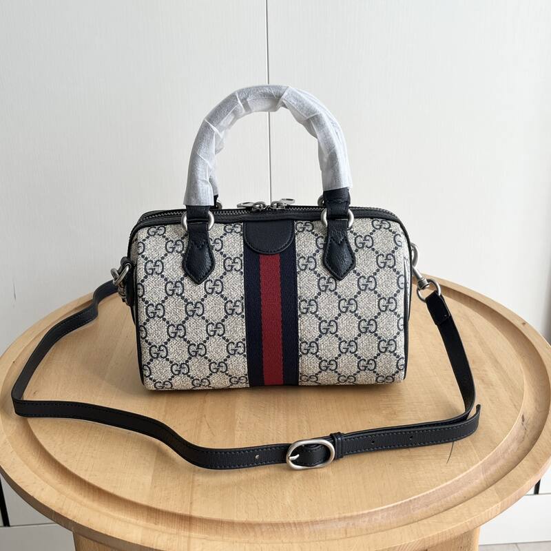 Gucci GG Supreme Ophidia Beige ebony GG Supreme with black and red web crossbody — 1:1 Replica