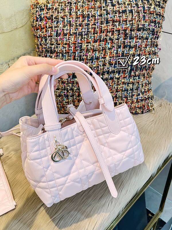 Dior Light Pink Quilted Leather tote — Premium Replica
