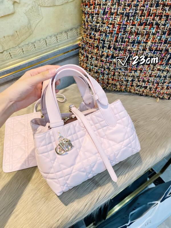 Dior Light Pink Quilted Leather tote — Premium Replica