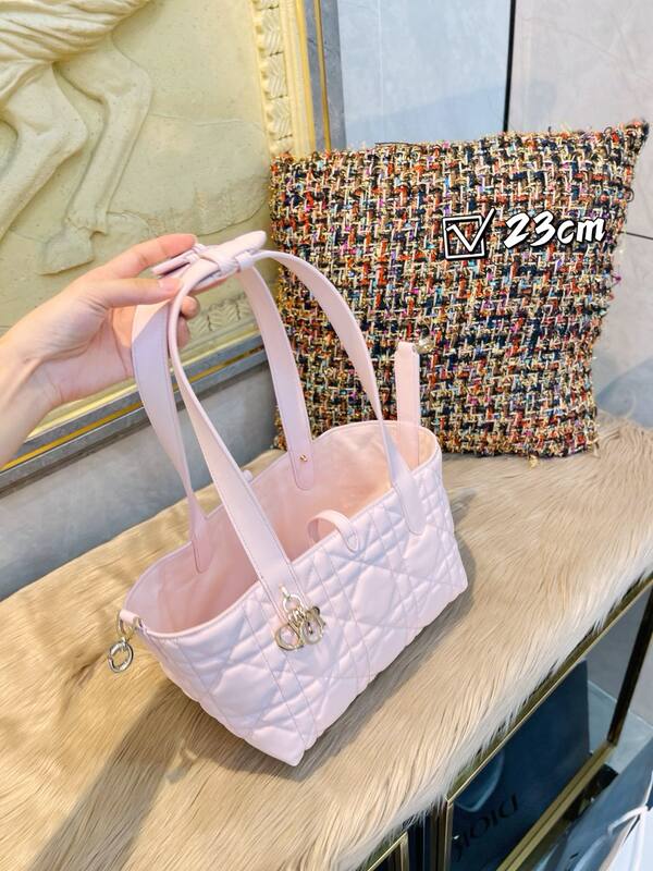 Dior Light Pink Quilted Leather tote — Premium Replica