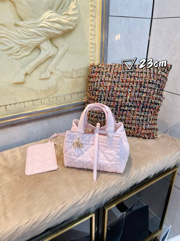 Dior Light Pink Quilted Leather tote — Premium Replica