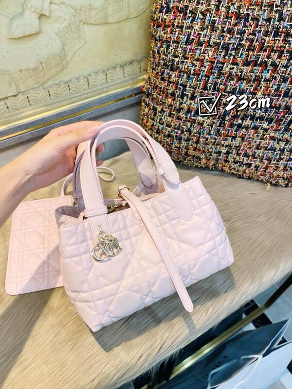 Dior Light Pink Quilted Leather tote — Premium Replica