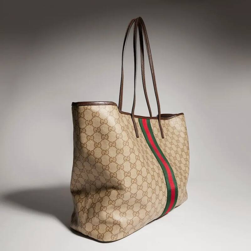 Gucci Ophidia Beige Ebony GG Supreme tote — AAA Quality Replica