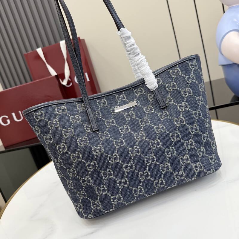 Gucci Blue GG denim tote — 1:1 Replica