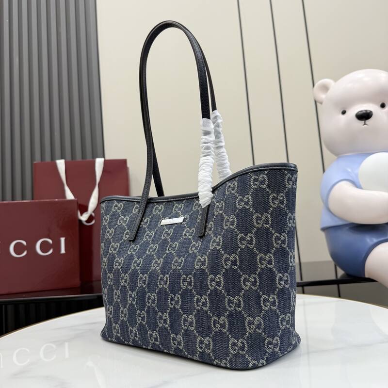 Gucci Blue GG denim tote — 1:1 Replica