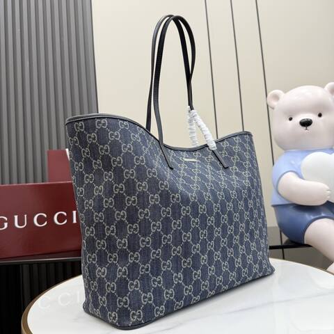 Gucci Blue GG denim tote Premium Replica