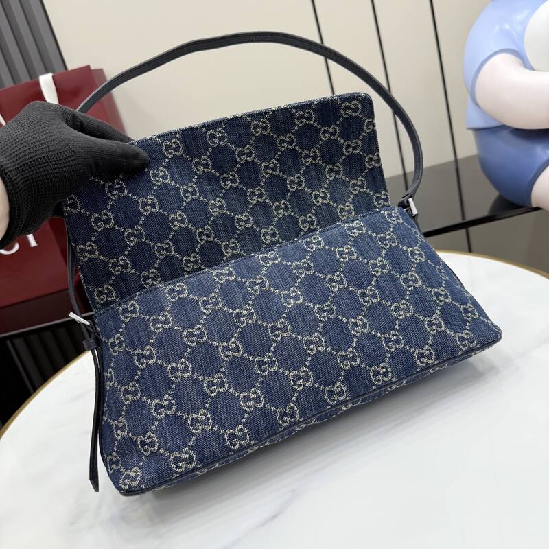 Gucci Blue GG denim shoulder — AAA Quality Replica
