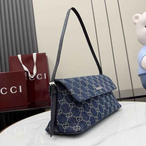 Gucci Blue GG denim shoulder AAA Quality Replica