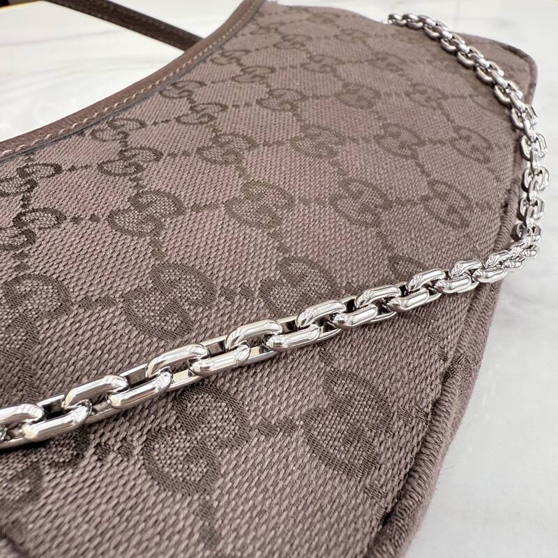 Gucci Brown GG Canvas small shoulder — AAA Quality Replica