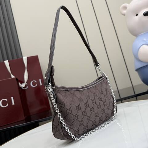 Gucci Brown GG Canvas small shoulder AAA Quality Replica