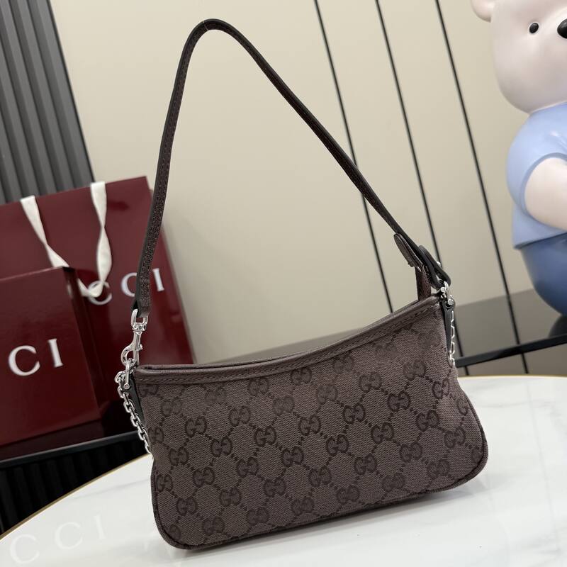 Gucci Brown GG Canvas small shoulder — AAA Quality Replica