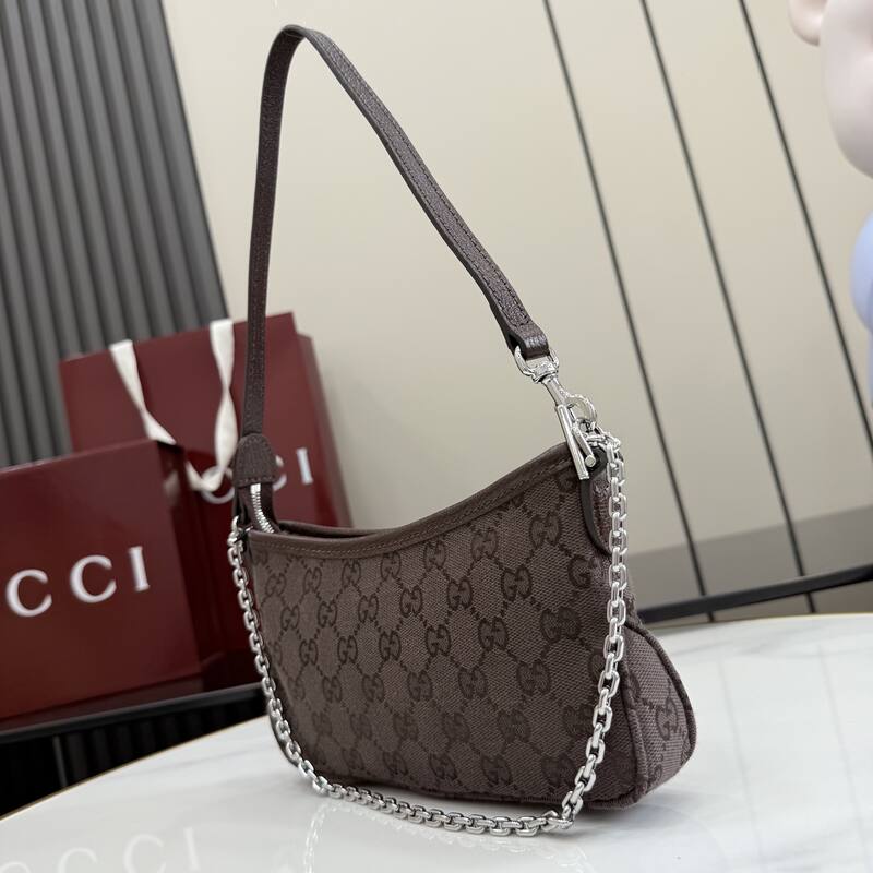Gucci Brown GG Canvas small shoulder — AAA Quality Replica