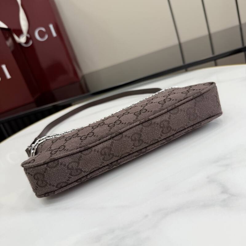 Gucci Brown GG Canvas small shoulder — AAA Quality Replica