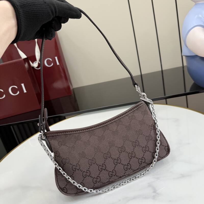 Gucci Brown GG Canvas small shoulder — AAA Quality Replica