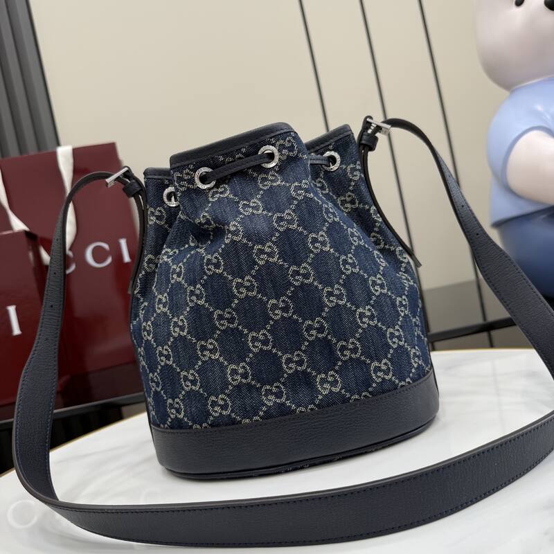 Gucci Blue GG denim crossbody — Top Quality Replica