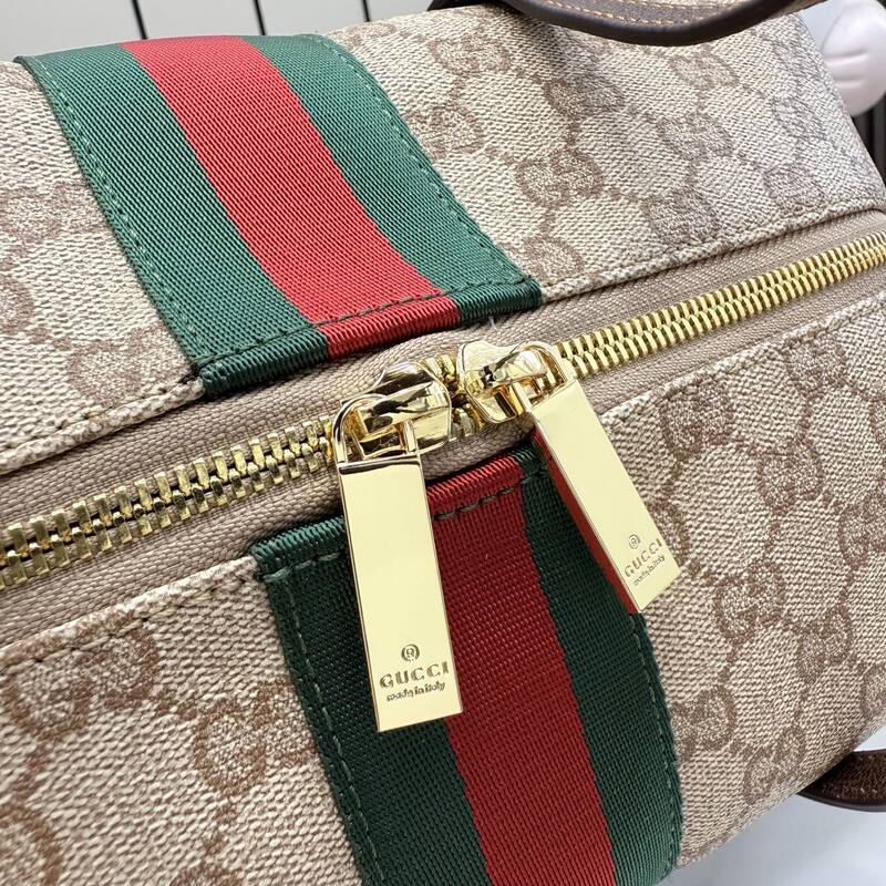 Gucci Beige GG Supreme with Web stripe shoulder — 1:1 Replica