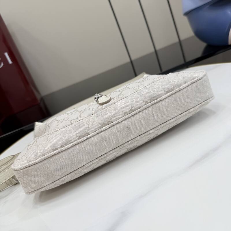 Gucci Jackie White GG canvas small shoulder — 1:1 Replica