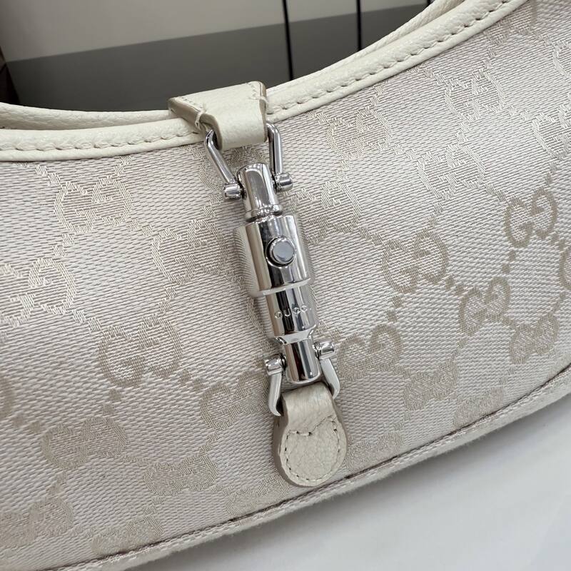 Gucci Jackie White GG canvas small shoulder — 1:1 Replica