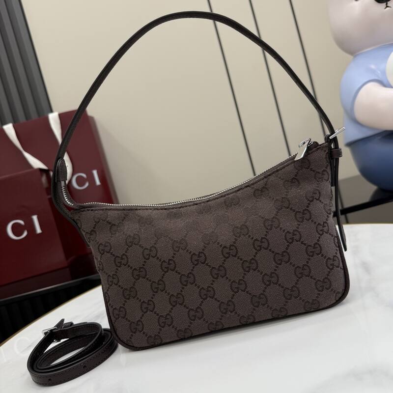Gucci Lady Lunetta Brown GG Canvas shoulder — Top Quality Replica