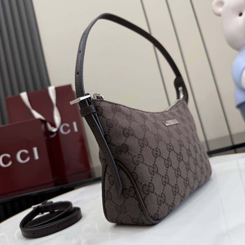 Gucci Lady Lunetta Brown GG Canvas shoulder — Top Quality Replica