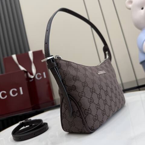 Gucci Lady Lunetta Brown GG Canvas shoulder Top Quality Replica