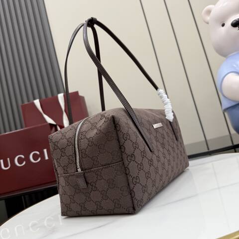 Gucci Brown GG canvas tote 1 1 Replica