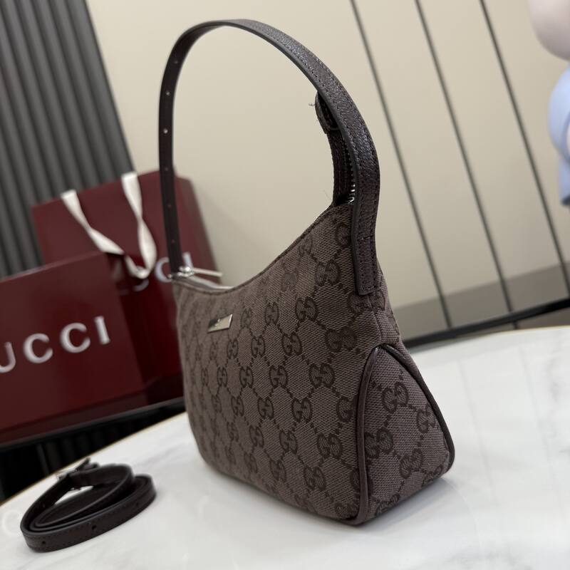Gucci Lady Lunetta Brown GG Canvas shoulder — Top Quality Replica