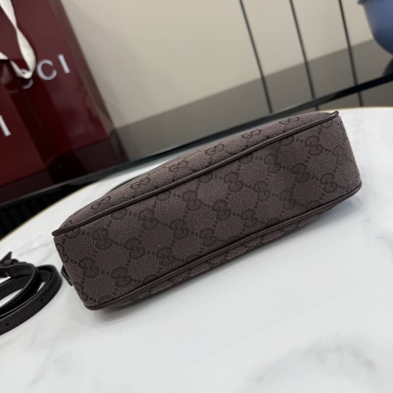 Gucci Lady Lunetta Brown GG Canvas shoulder — Top Quality Replica
