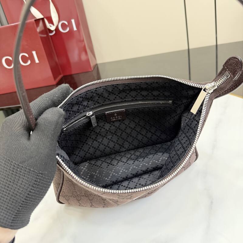Gucci Lady Lunetta Brown GG Canvas shoulder — Top Quality Replica