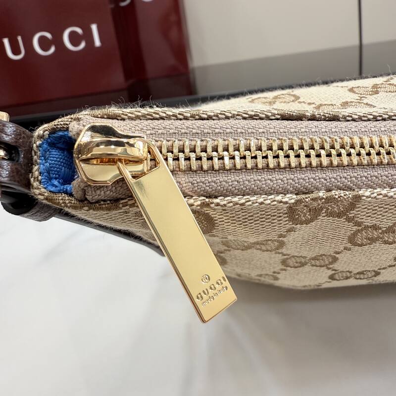 Gucci Lady Lunetta Beige GG canvas shoulder — Premium Replica